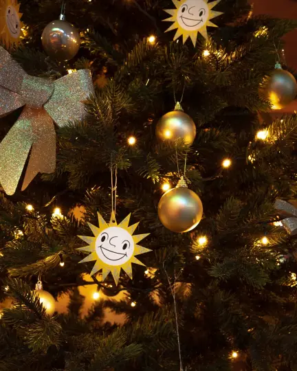 Detailaufnahme: Der festliche Weihnachtsbaum als Wallpaper