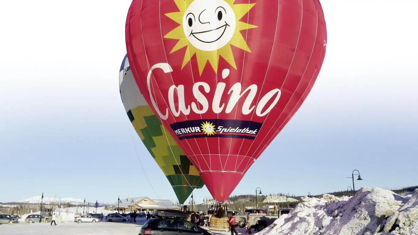 Marketing-Aktion: Die MERKUR CASINO Heißluftballons