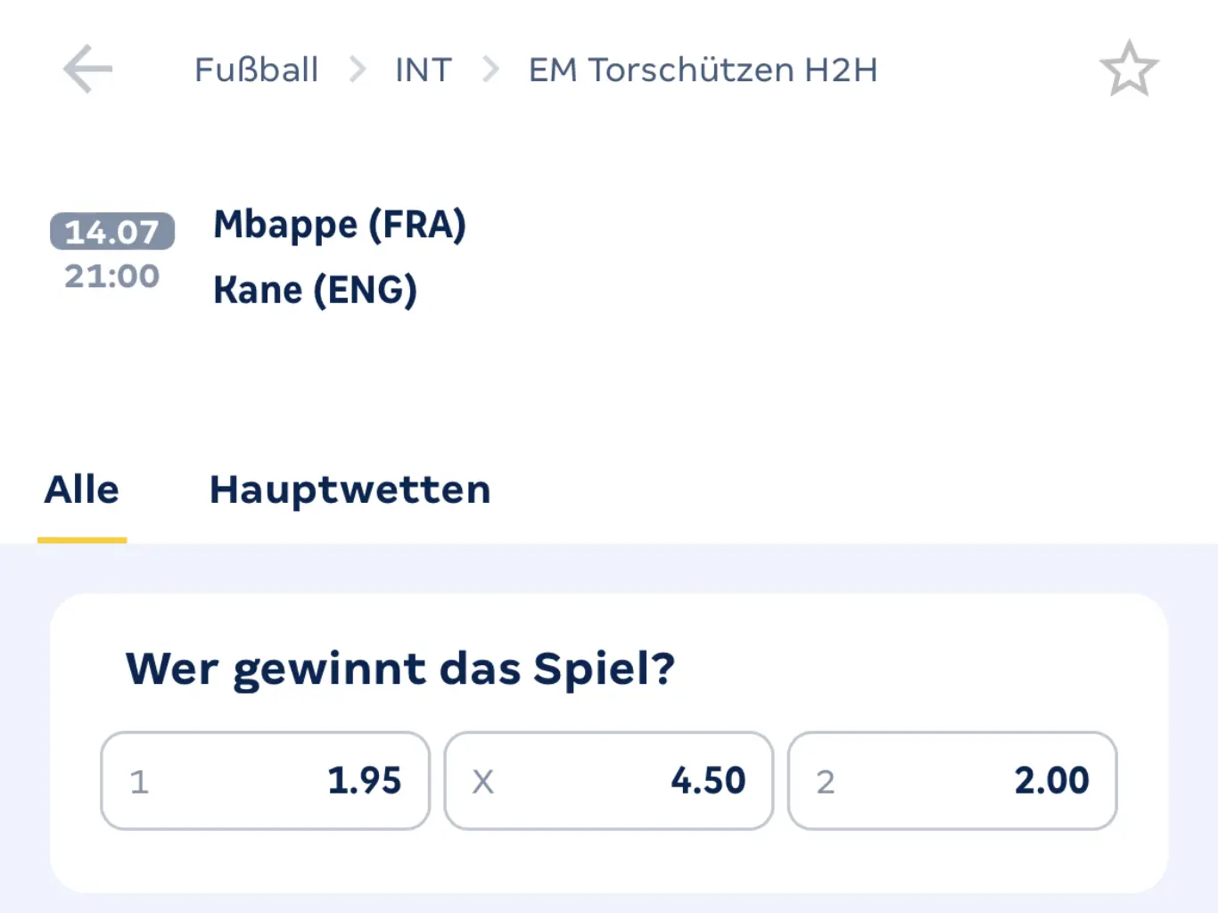 Sportwette_H2H_Spezialwette