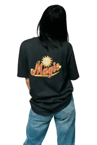 Rückansicht des MERKUR Magie T-Shirts